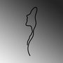 Wallity Woman Face Profile Escultura de Pared Negra